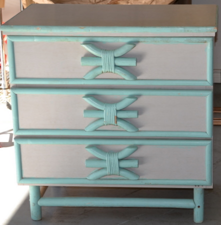 Faux Bamboo End Table