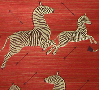 G81388-002 Buy Scalamandre Zebra Red Grasscloth Wallpaper