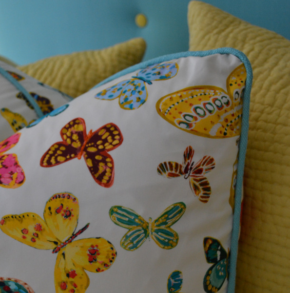 MADDIE G DESIGNS LULU DK BUTTERFLY CUSTOM PILLOW